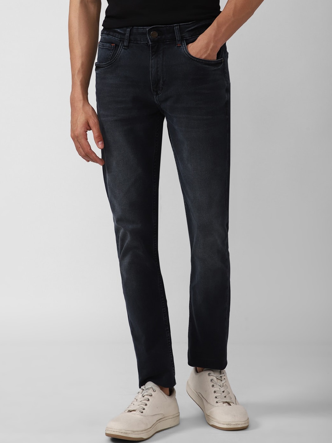 

SIMON CARTER LONDON Men Navy Blue Slim Fit Light Fade Jeans