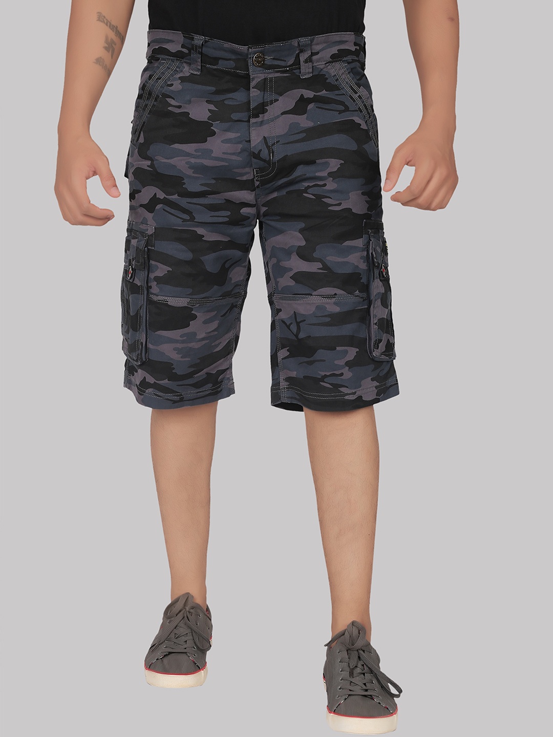 

AEROCRAFT Men Camouflage Printed Cargo Shorts, Multi