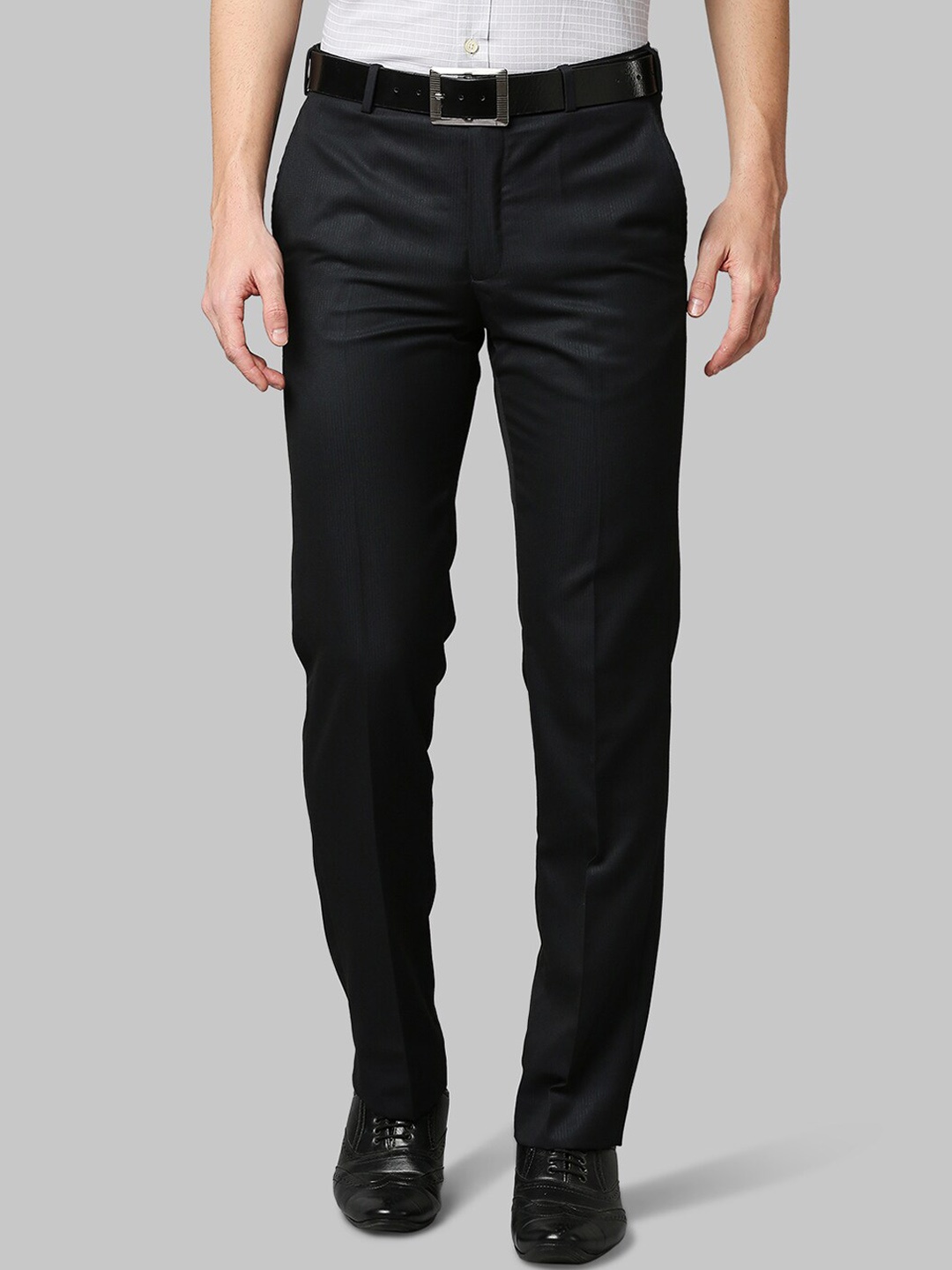 

Park Avenue Men Black Solid Trousers