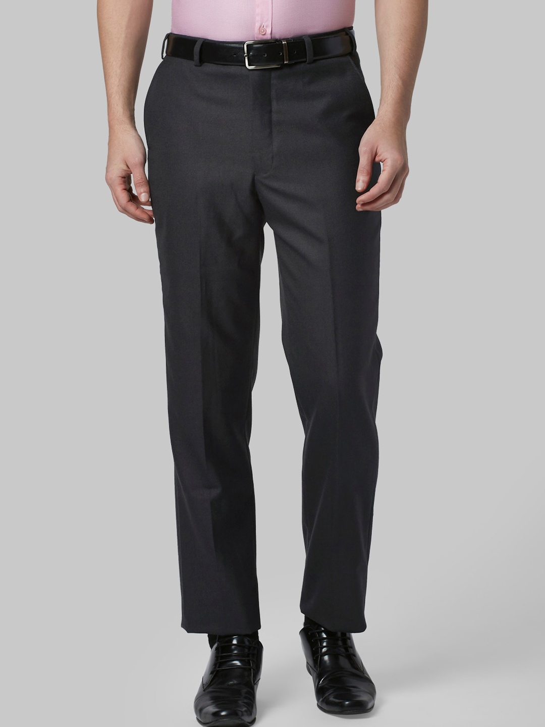 

Park Avenue Men Grey Regular Fit Formal Trouser