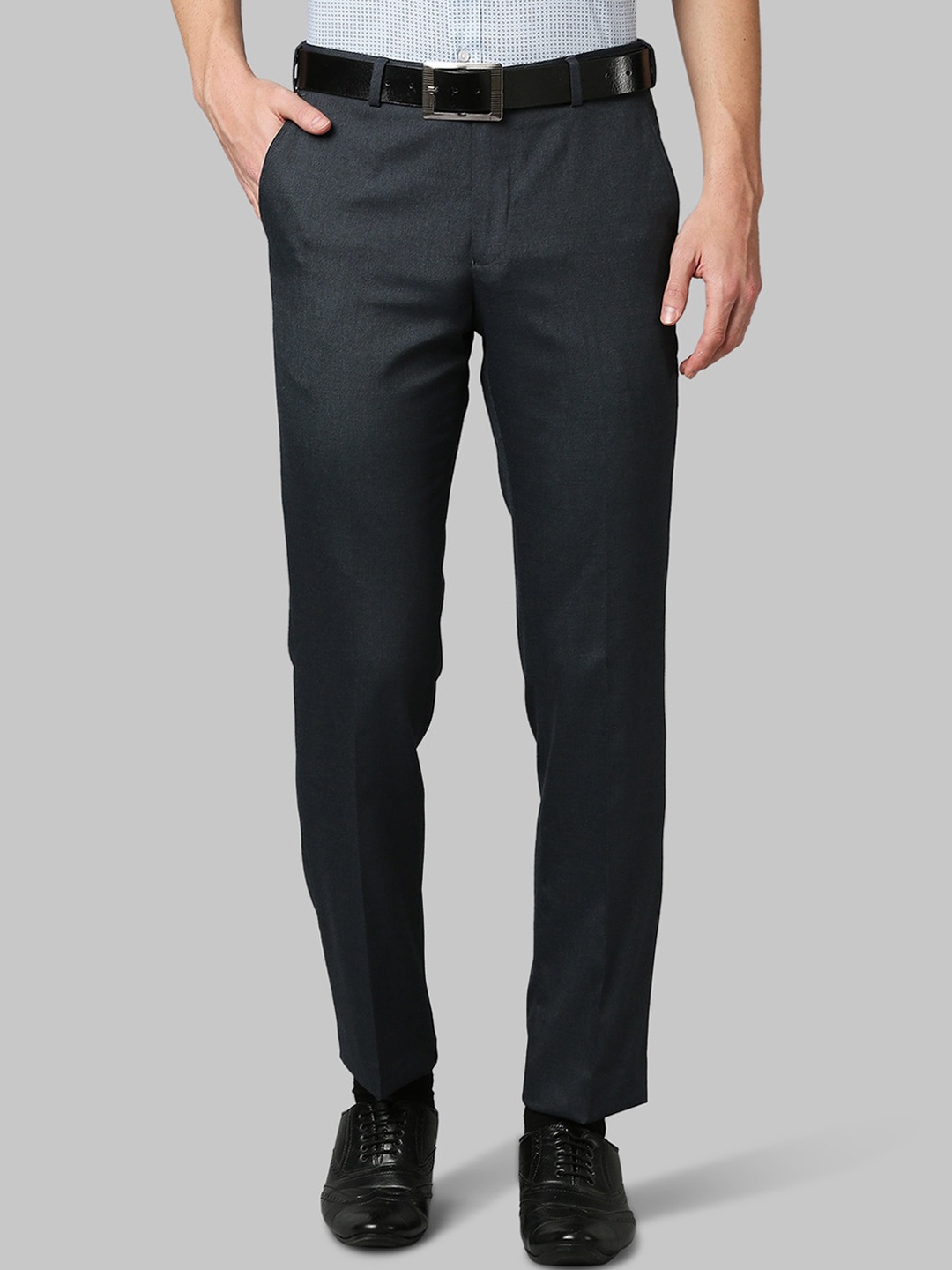 

Park Avenue Men Charcoal Regular Fit Formal Trousers