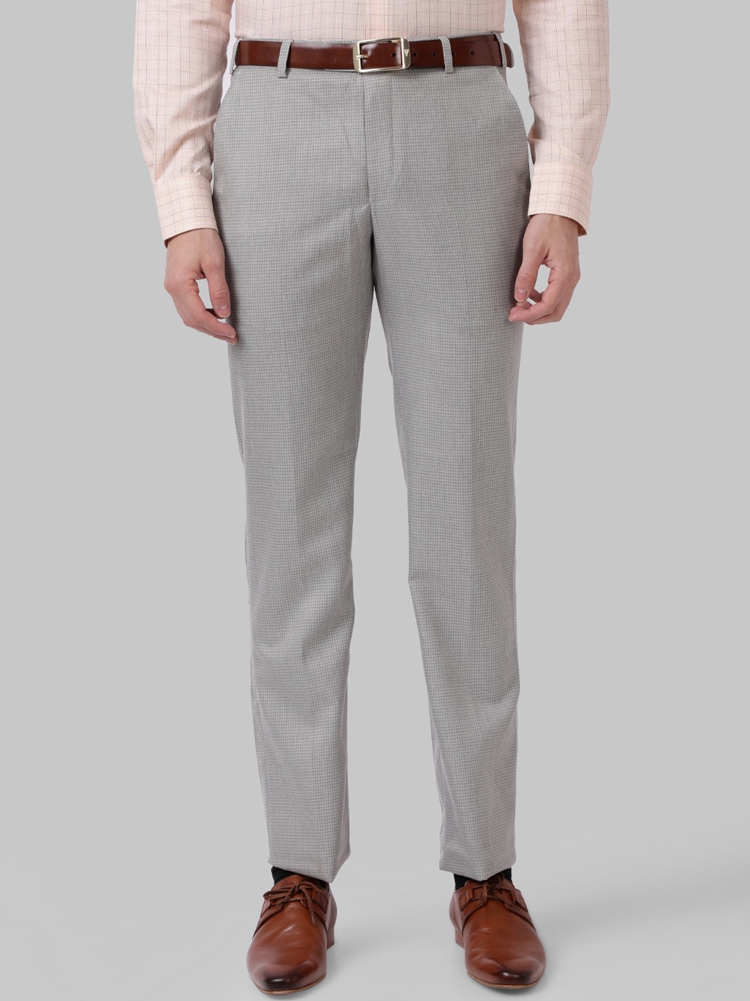

Park Avenue Men Grey Formal Trouser