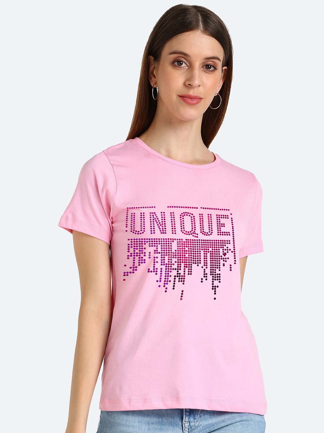 

shashvi Women Rose Typography T-shirt