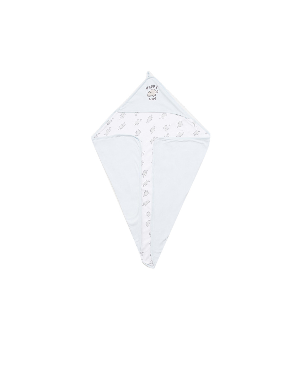 

max Boys Printed Hooded Wrapper, White