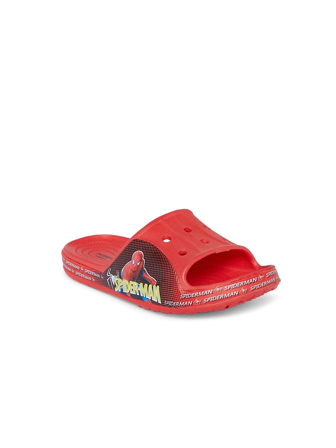 

Pantaloons Junior Boys Red & Black Spiderman Printed Sliders