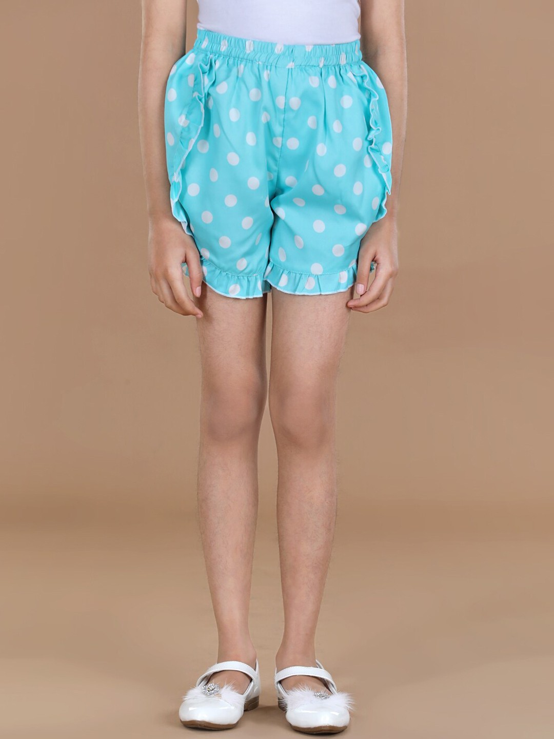 

Cutiekins Girls Green Printed Shorts