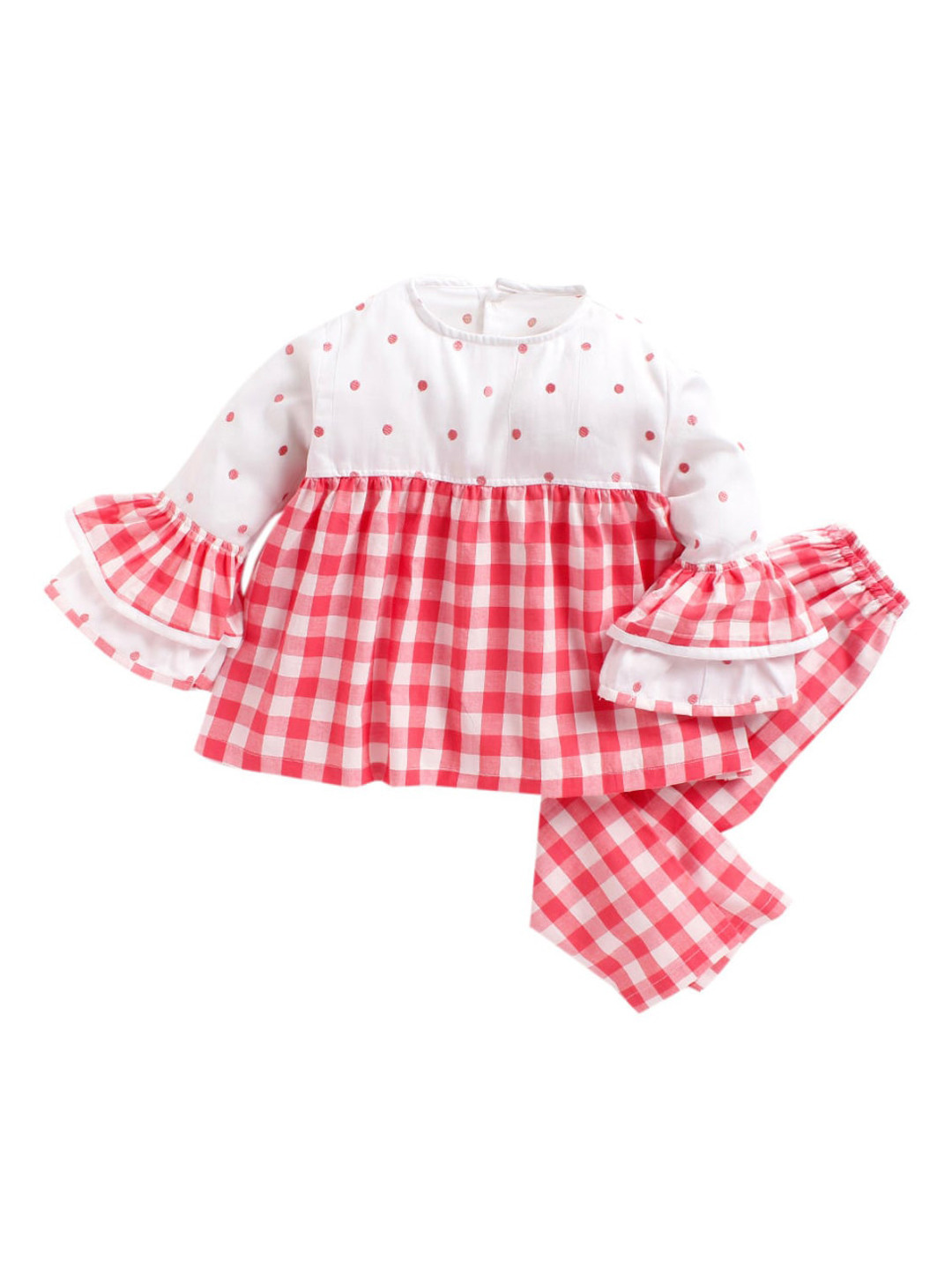 

Kids Clan Unisex Kids White & Pink Printed Night suit