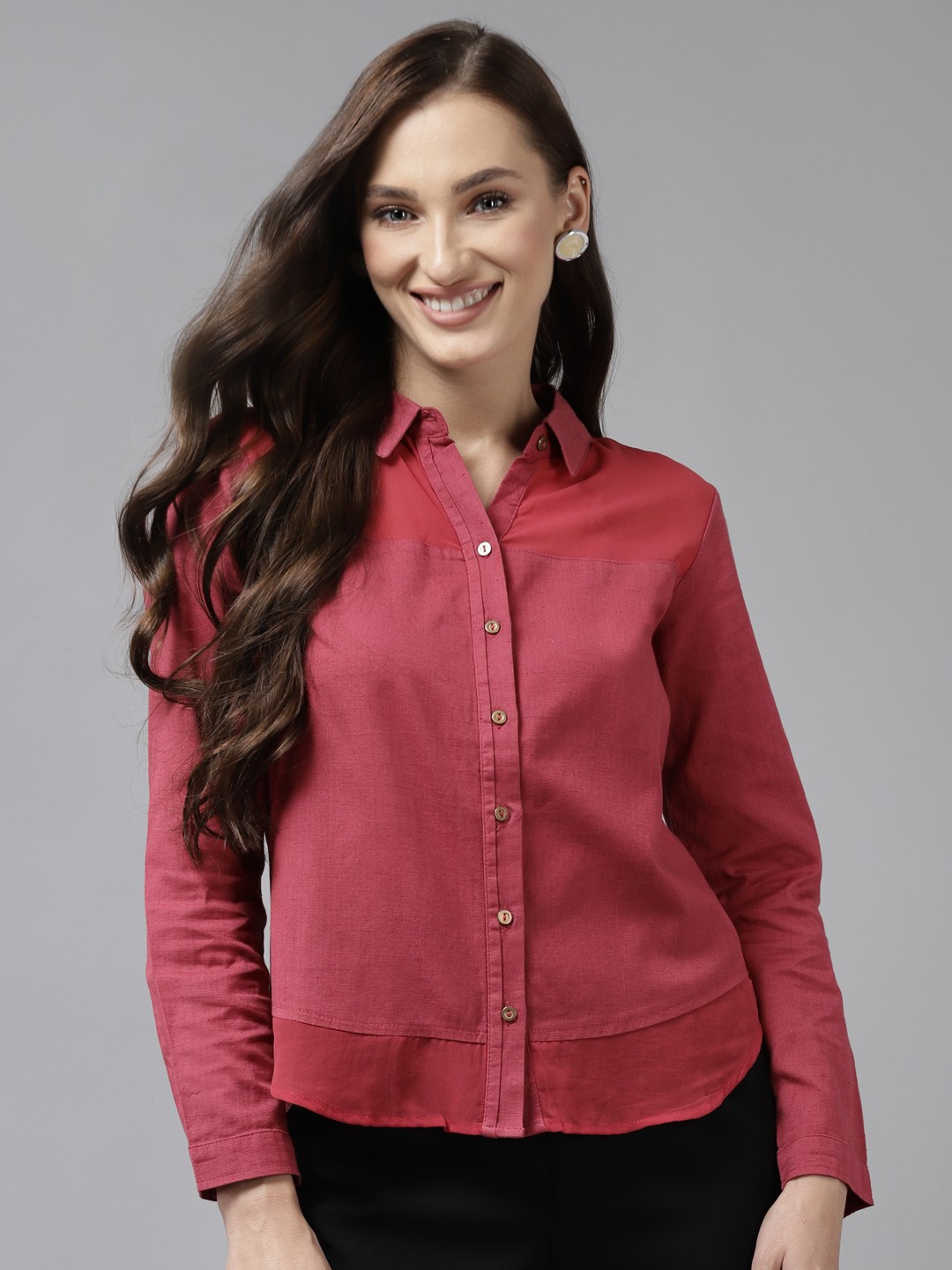 

Aarika Women Maroon Premium Casual Shirt