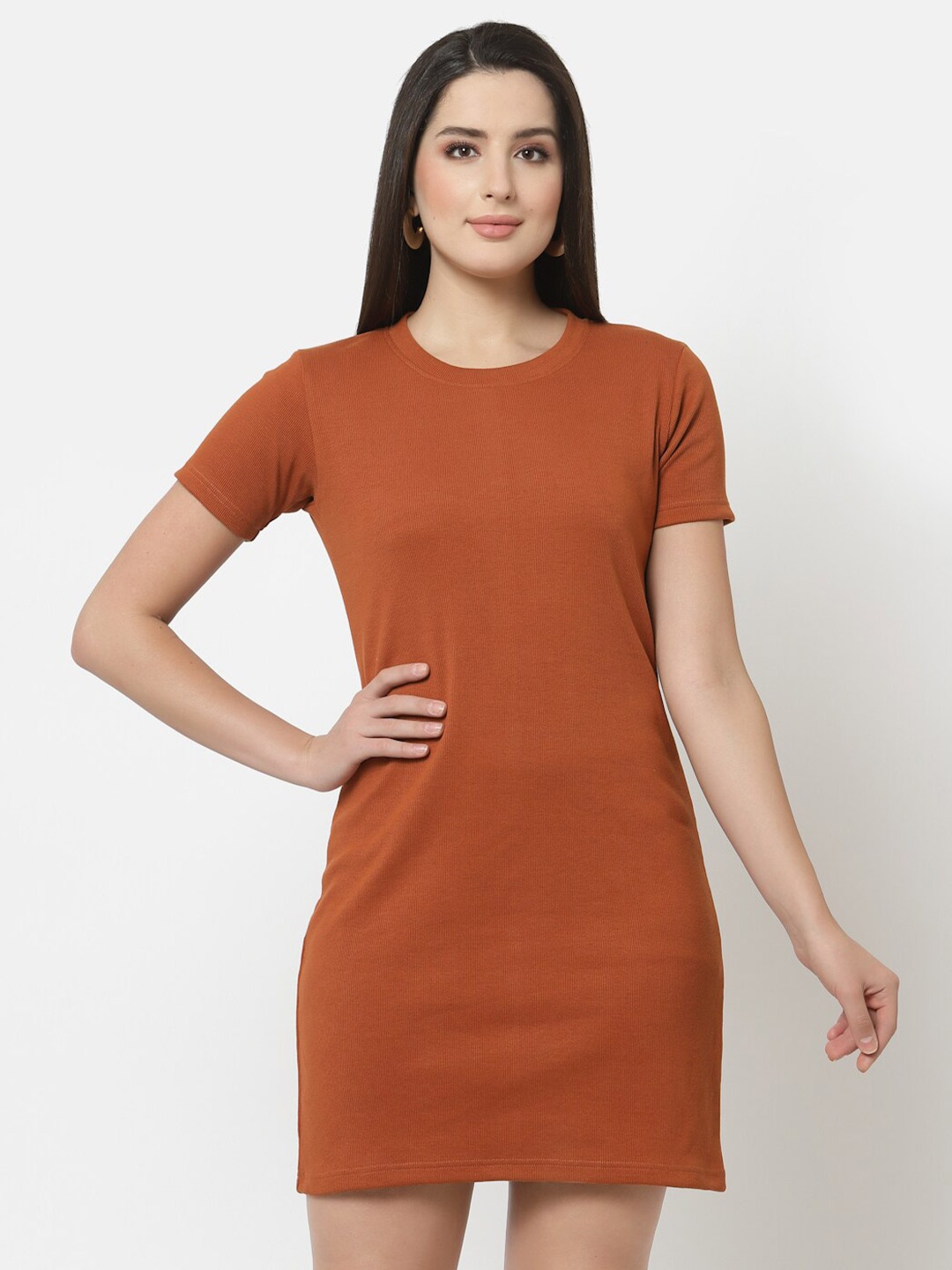 

Club York Women Rust T-shirt Dress