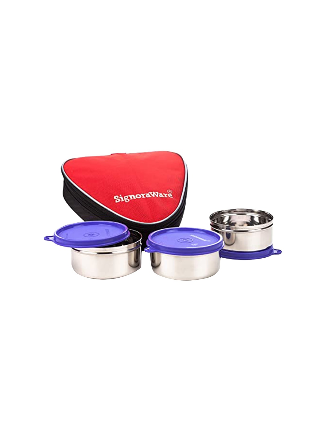 

SignoraWare Set of 3 Purple Solid Stainless Steel Lunch Box 350ml each