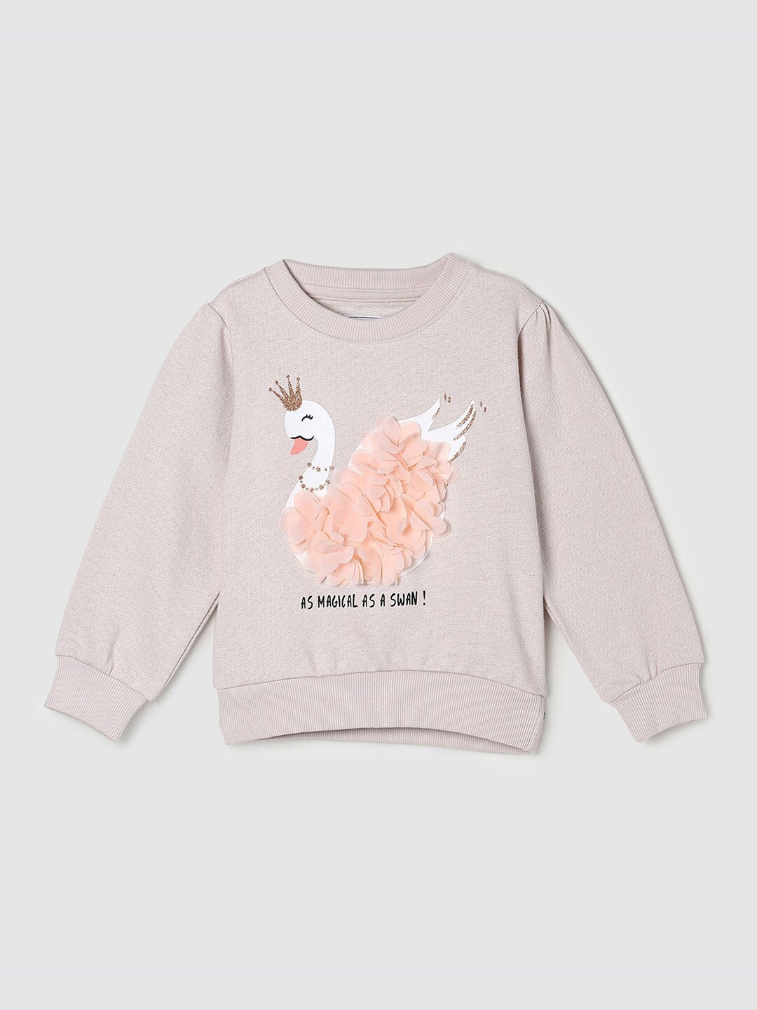 

max Girls Pink Printed Sweatshirt
