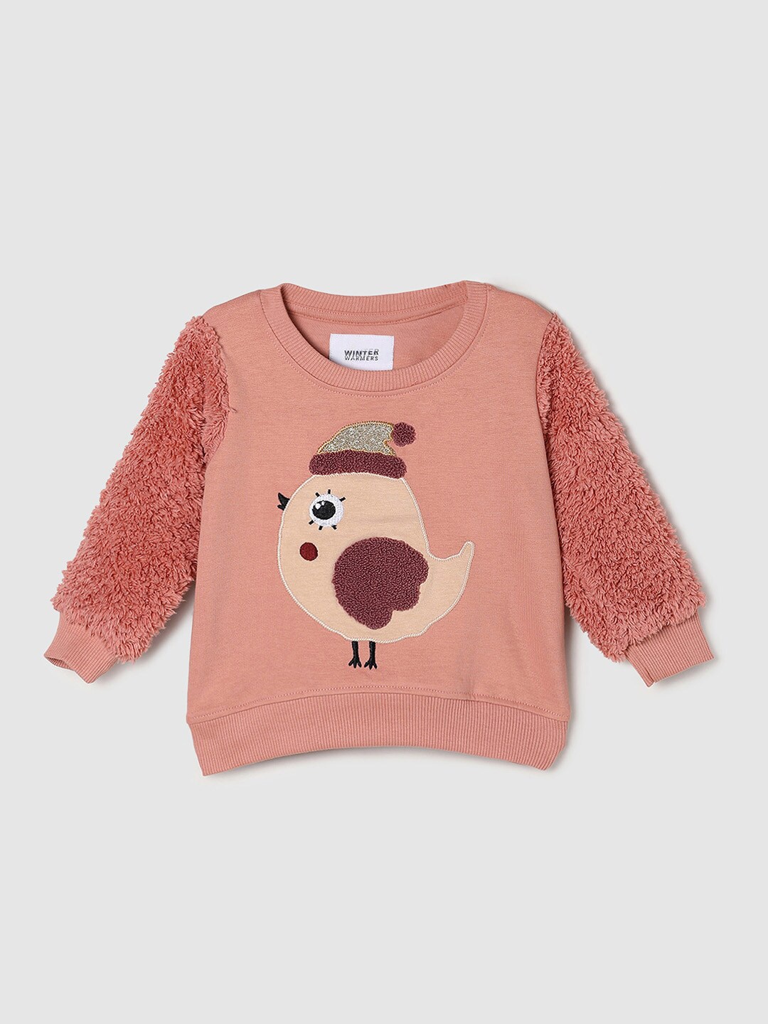 

max Girls Pink Printed Sweatshirt