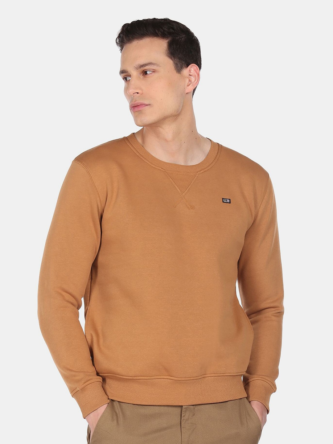 

Arrow Sport Men Brown Solid Sweatshirt