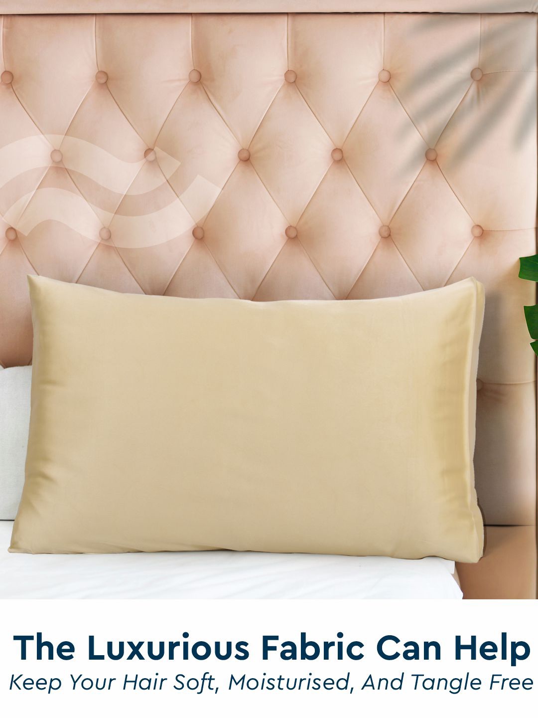 

GUBB Beige Satin Rectangular Pillow Cover