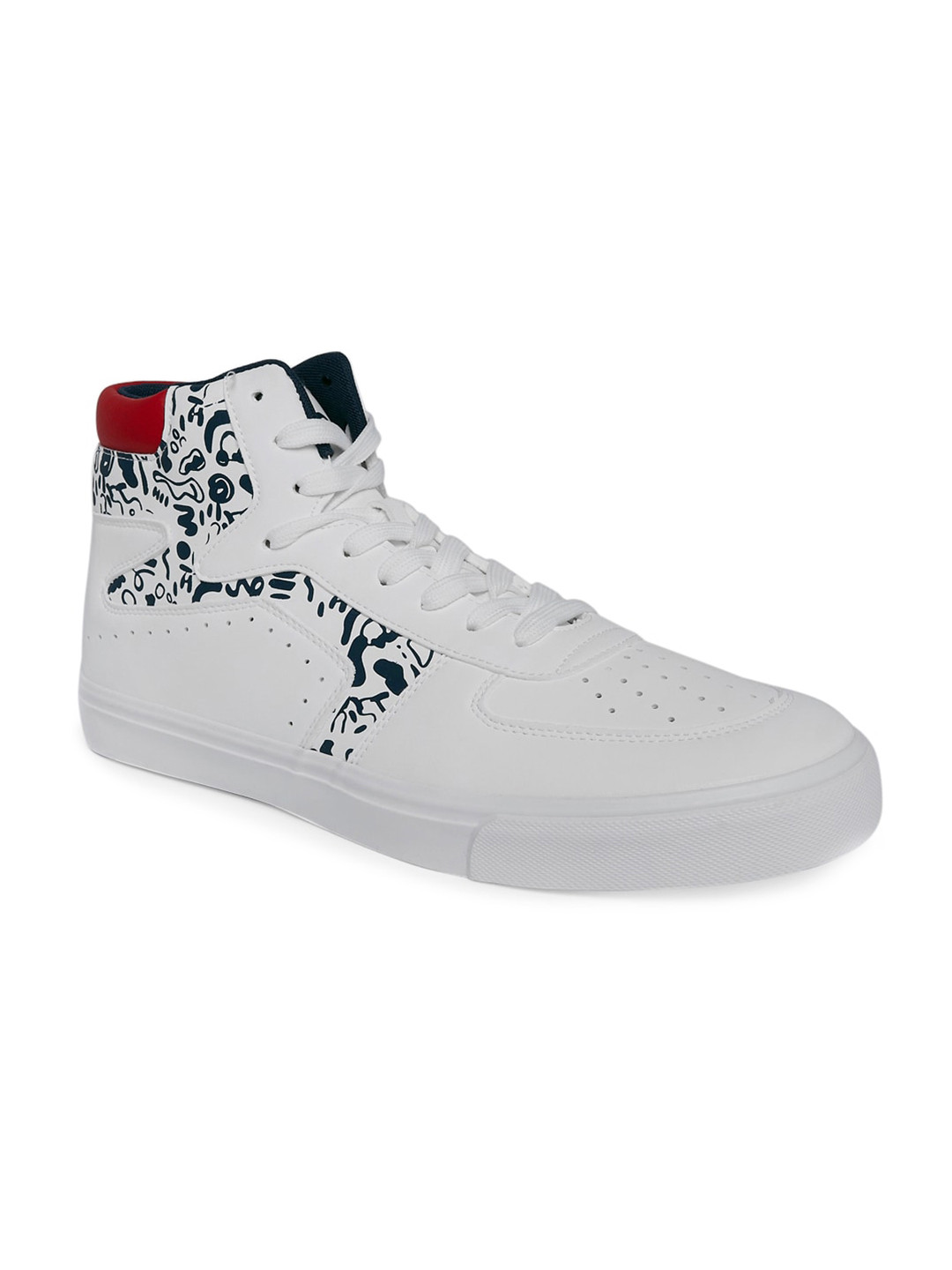 

Ajile by Pantaloons Men White Printed PU Sneaker Casual Shoes