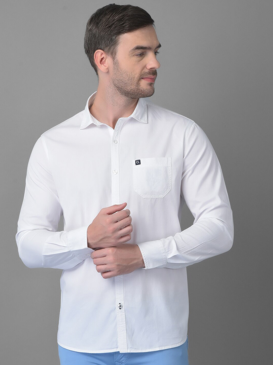 

Canary London Men White Smart Slim Fit Casual Shirt