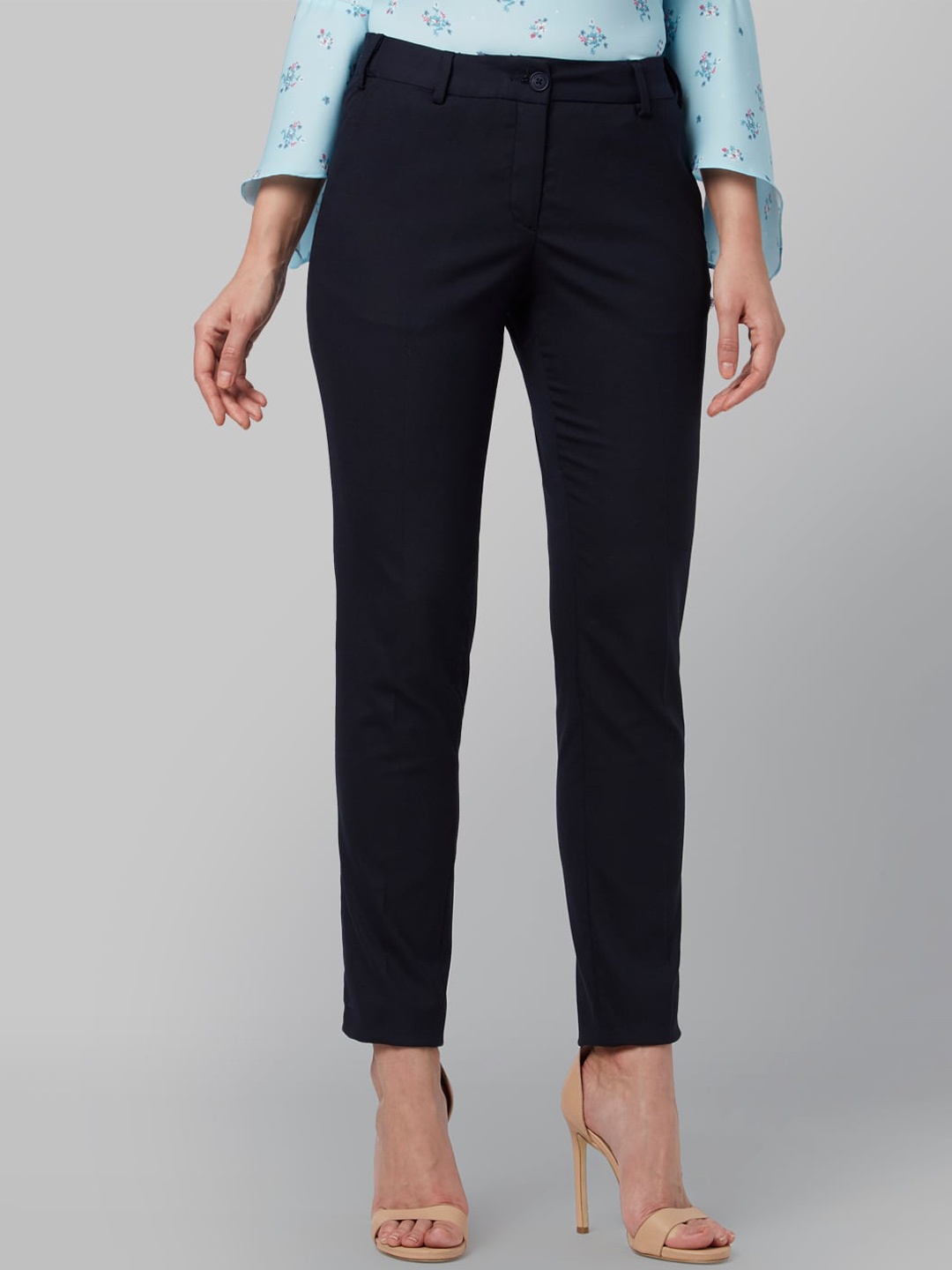 

Park Avenue Women Dark Blue Mid Rise Trouser