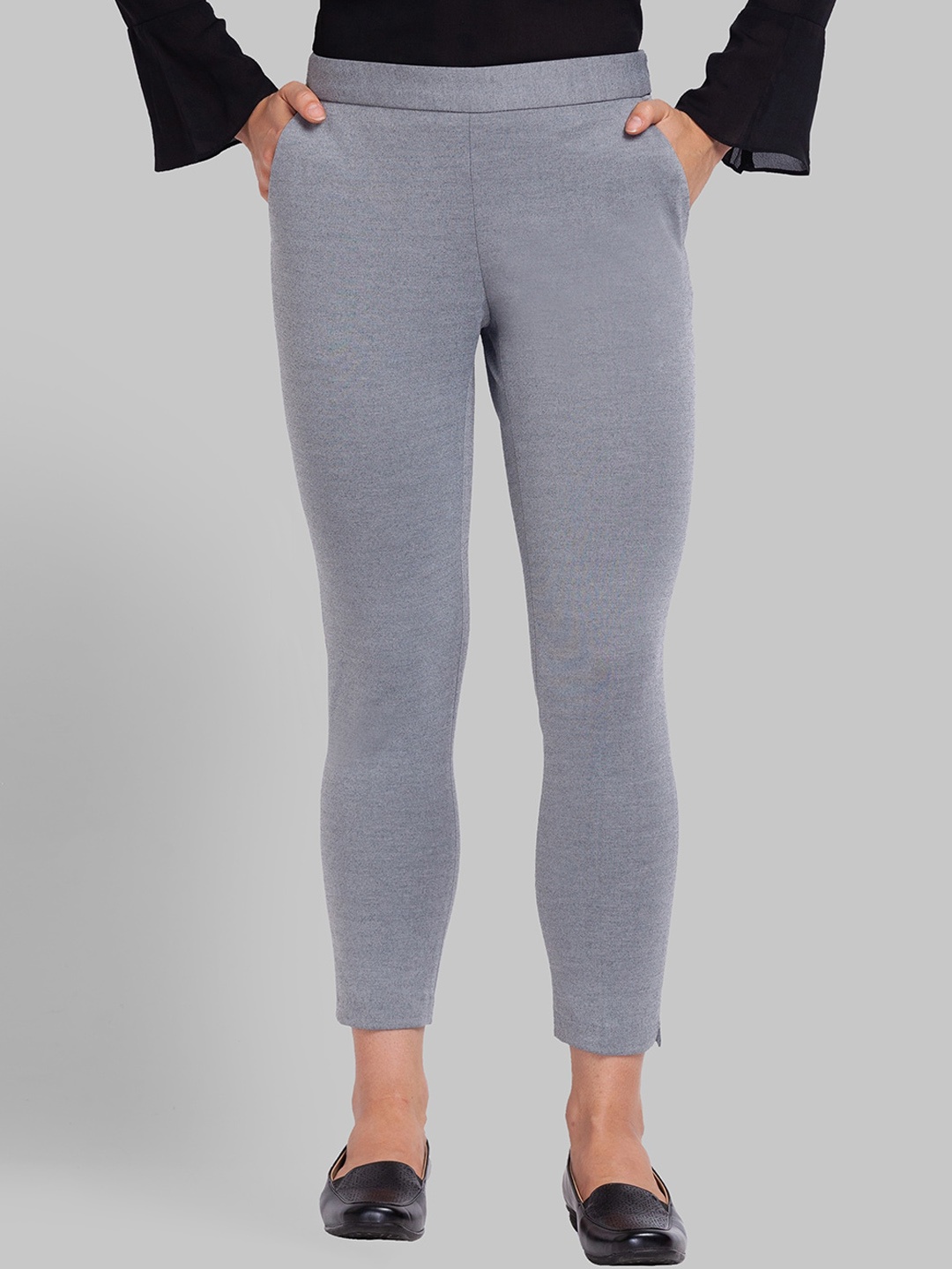 

Park Avenue Women Grey Tapered Fit Trousers