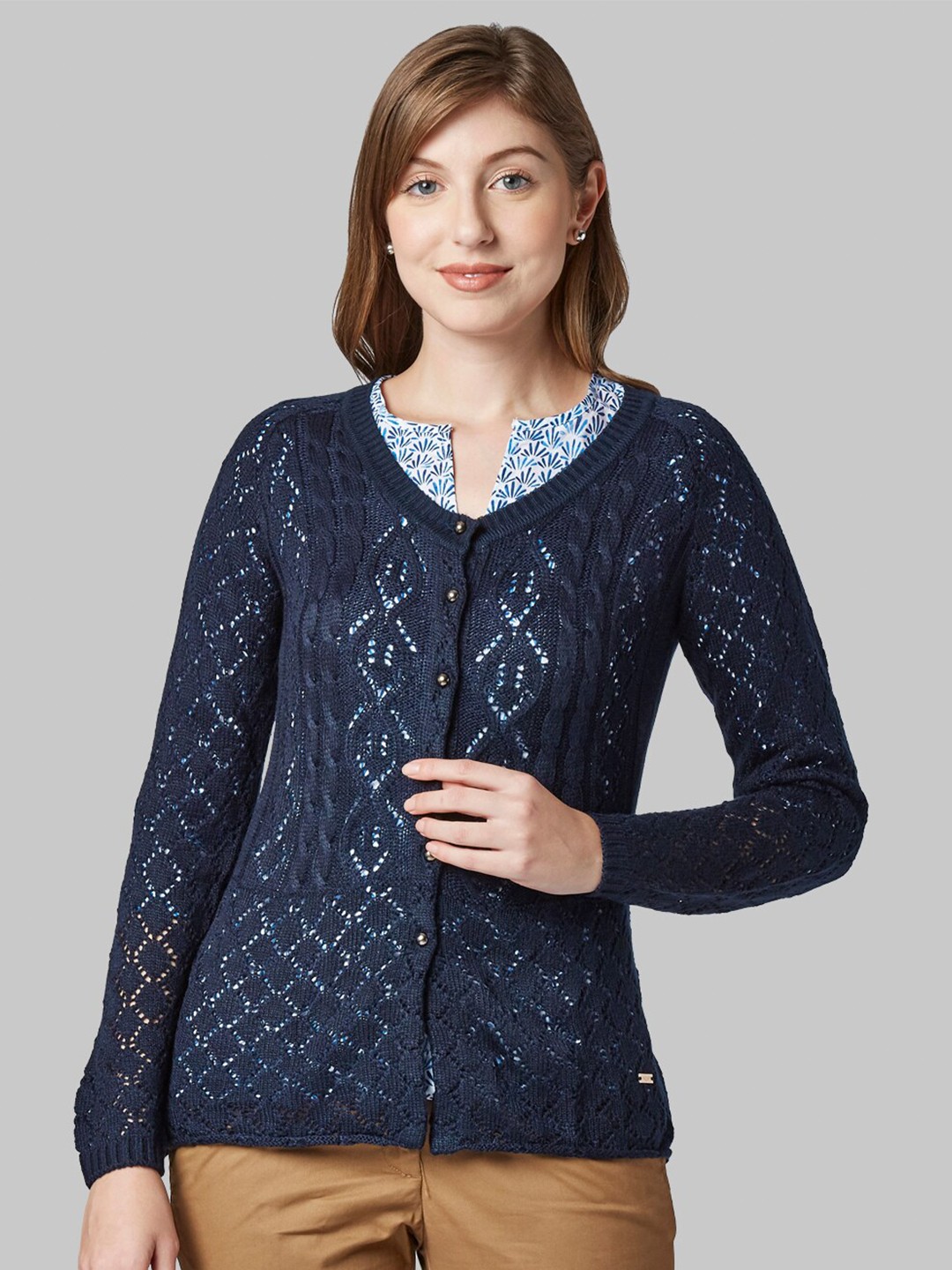 

Park Avenue Women Blue Cardigan