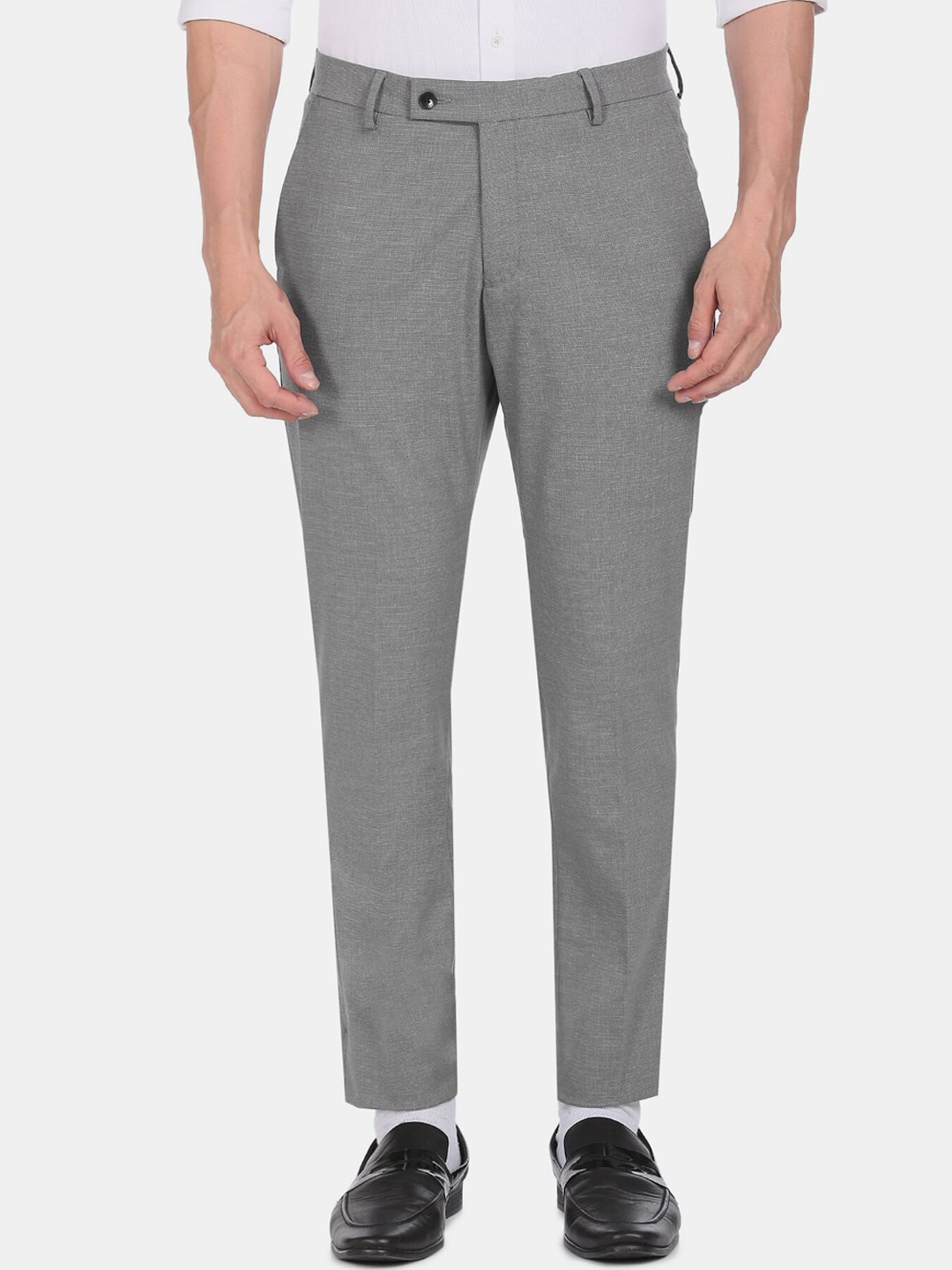 

Arrow Men Grey Tapered Fit Trousers