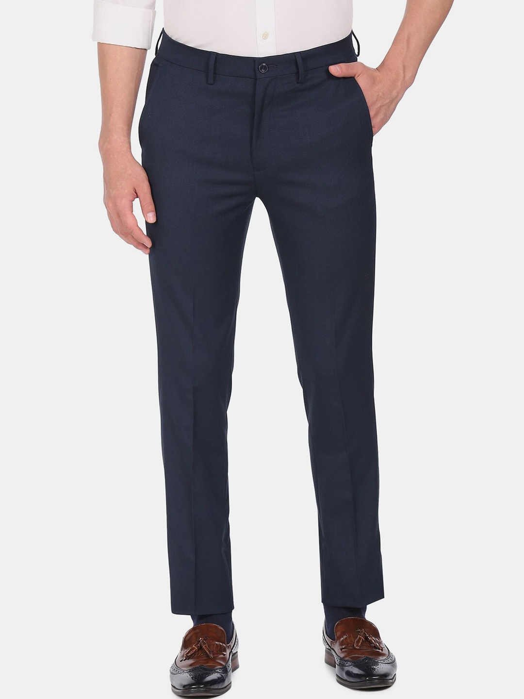 

Arrow New York Men Blue Slim Fit Trousers