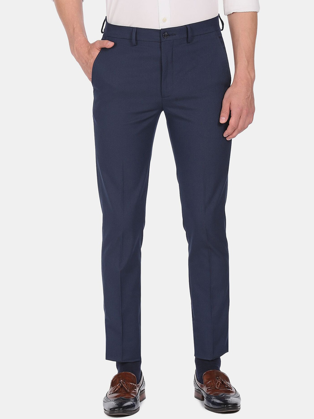 

Arrow New York Men Blue Slim Fit Trousers