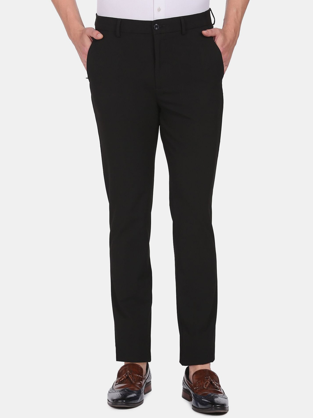 

Arrow New York Men Black Slim Fit Trousers