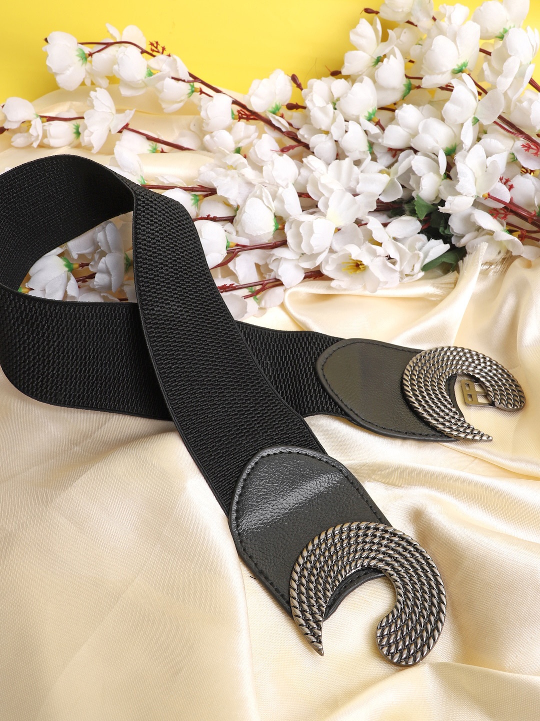 

The Mini NEEDLE Women Black Textured Belt