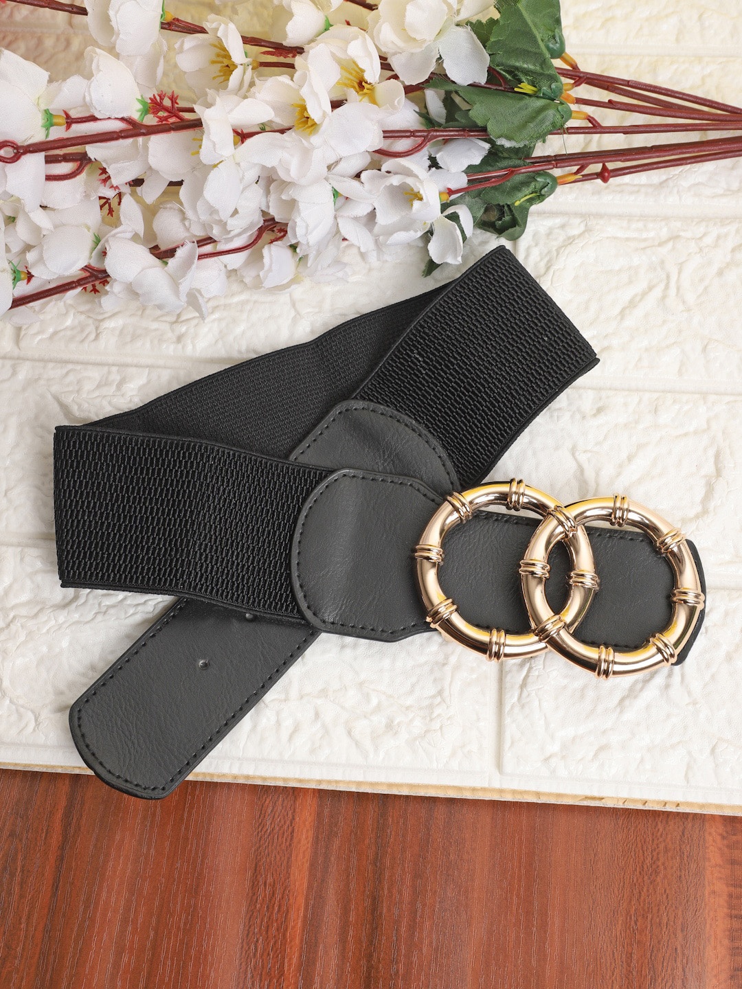 

The Mini NEEDLE Women Black Textured Belt