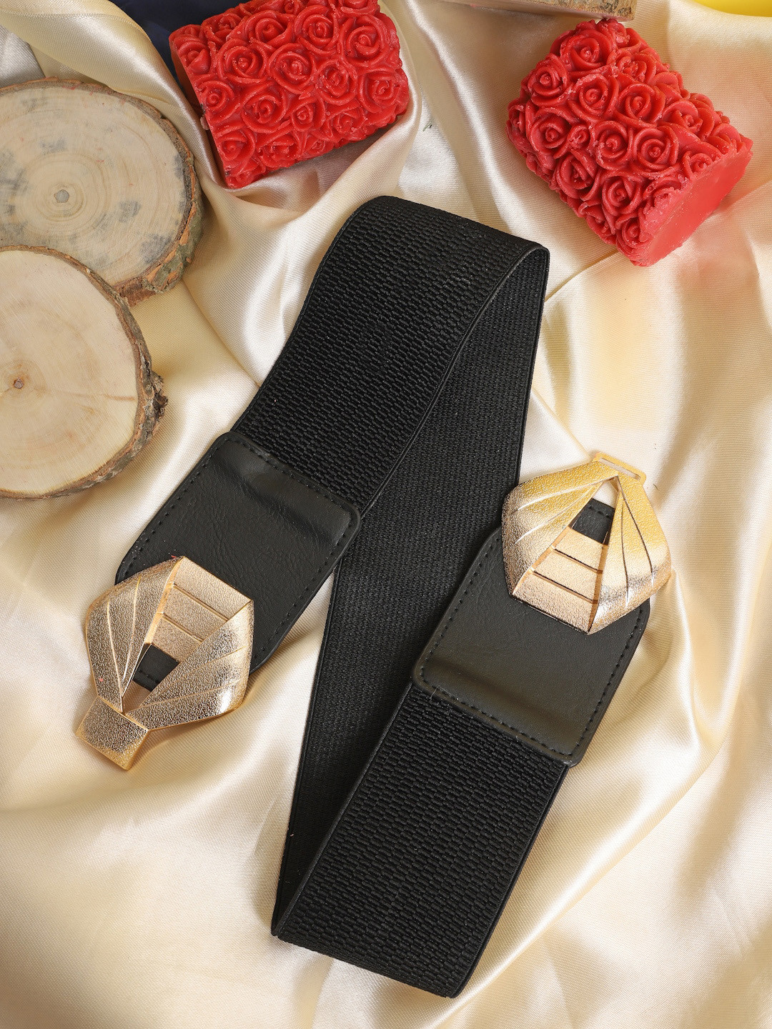 

The Mini NEEDLE Women Black Textured Belt