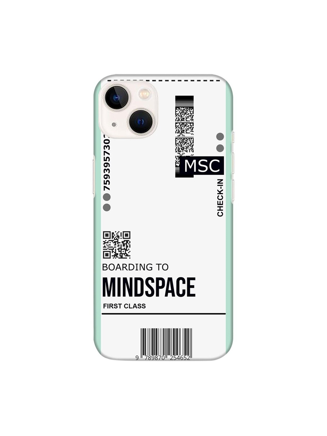 

Bewakoof Off White Printed Mindspace Ticket iPhone 13 Back Case