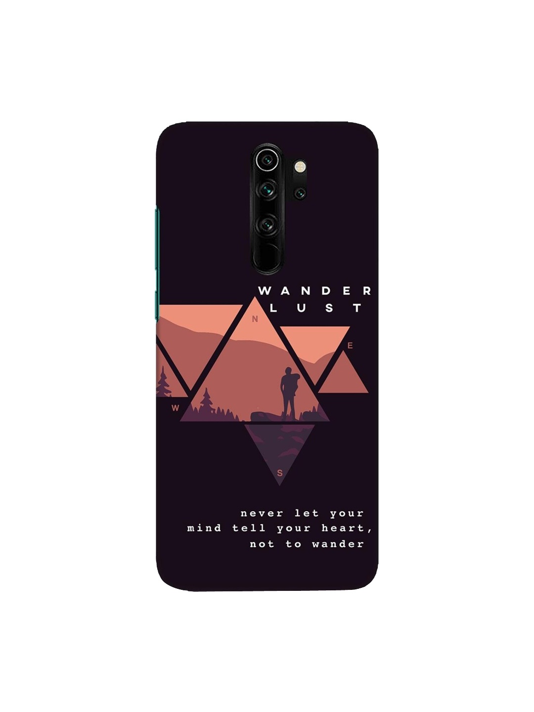 

Bewakoof Black Wander Heart Printed Xiaomi Redmi Note 8 Pro Back Case