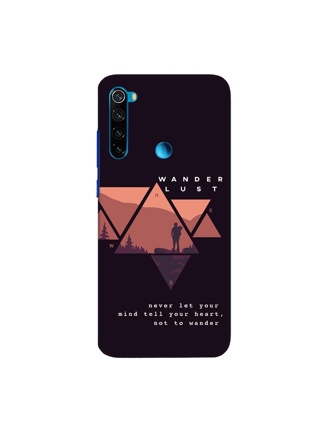 

Bewakoof Black Wander Heart Ticket Printed Xiaomi Redmi Note 8 Back Case