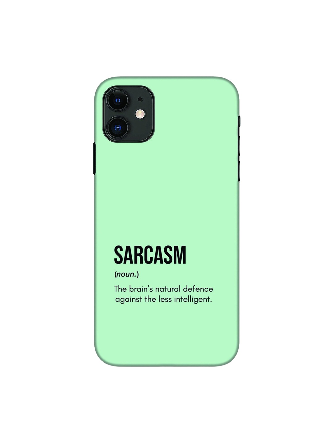 

Bewakoof Sea Green & Black Typography Print iPhone 11 Hard Back Cover