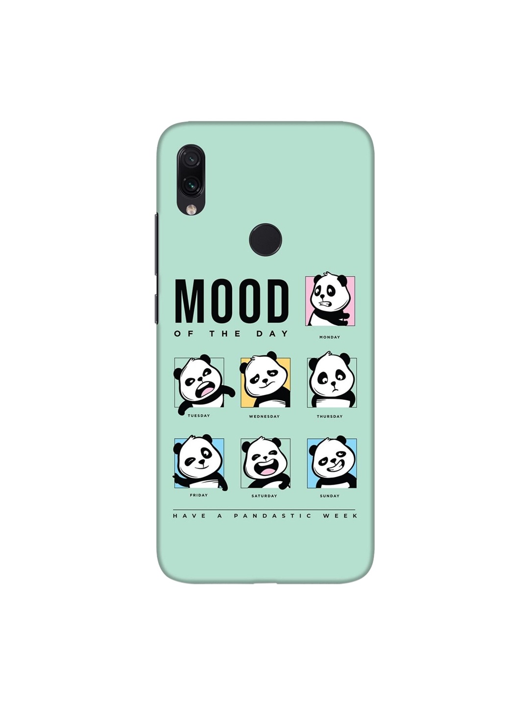 

Bewakoof Sea Green Printed Moody Panda Xiaomi Redmi Note 7S Back Case