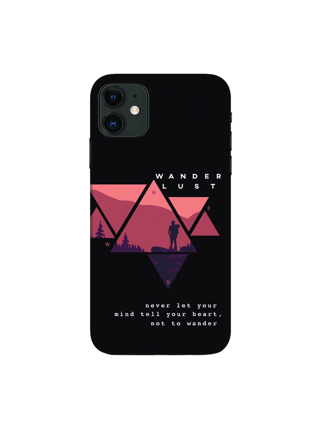 

Bewakoof Red & Black Printed Wander Heart iPhone 11 Back Case