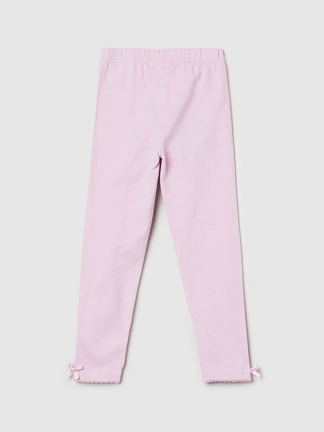 

max Girls Lavender Solid Ankle-Length Leggings
