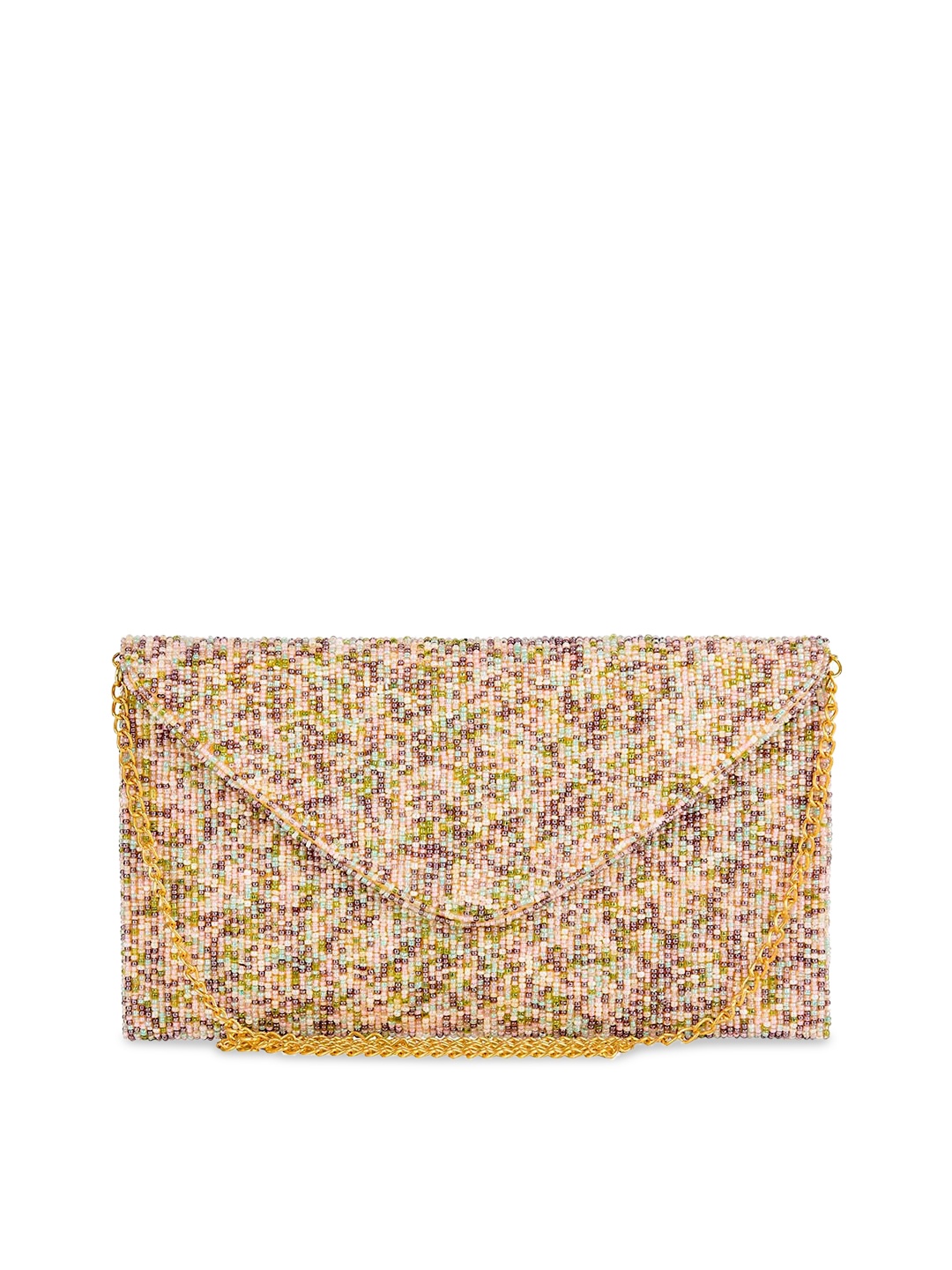 

Tarini Nirula Women Gold-Toned Embellished Structured Sling Bag
