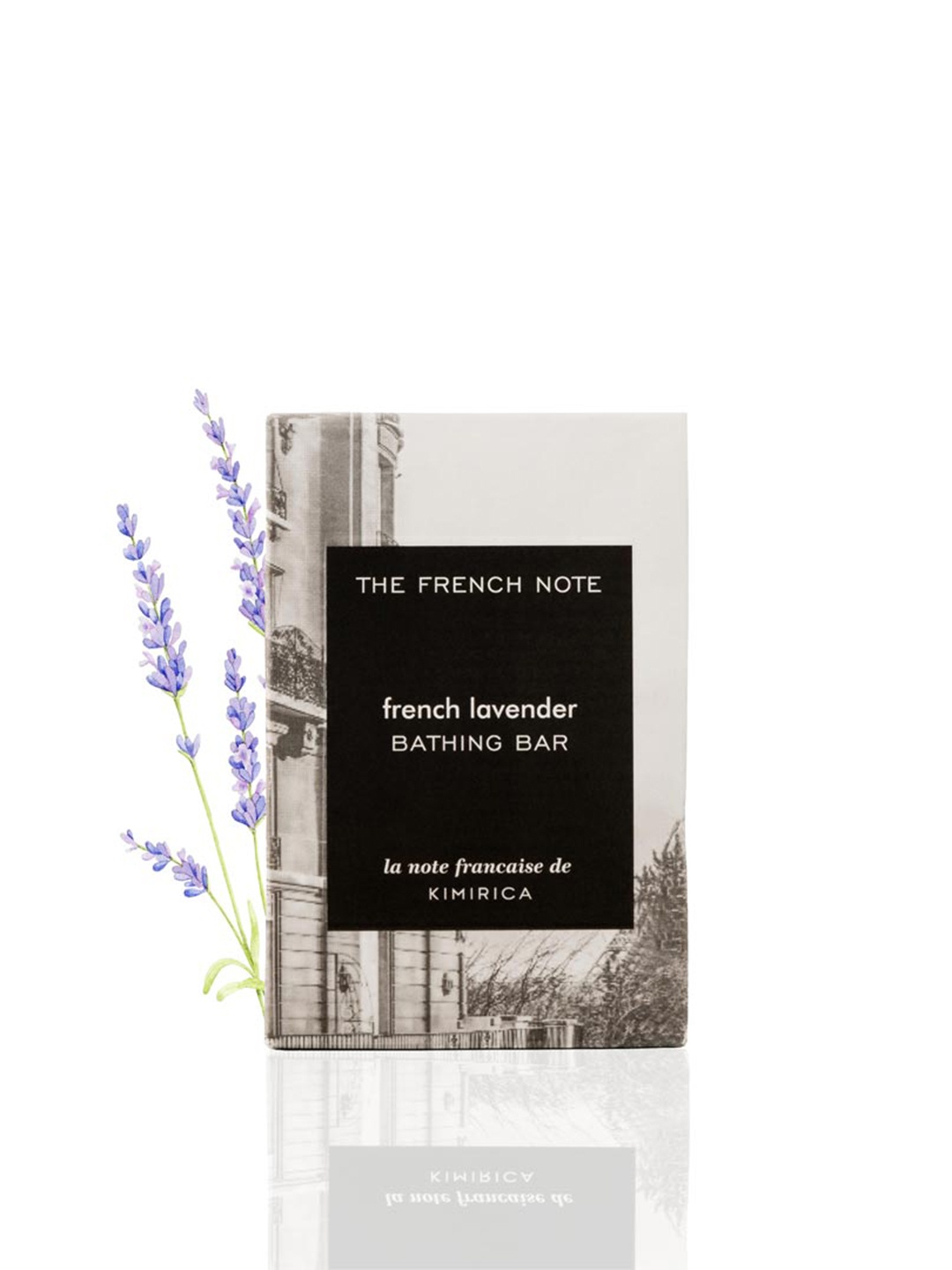 

Kimirica The French Note French Lavender Bathing Soap Bar 100% Vegan & Paraben Free, White