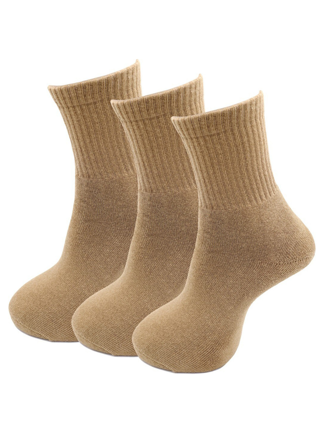 

RC. ROYAL CLASS Men Pack Of 3 Beige Solid Ankle Length Socks