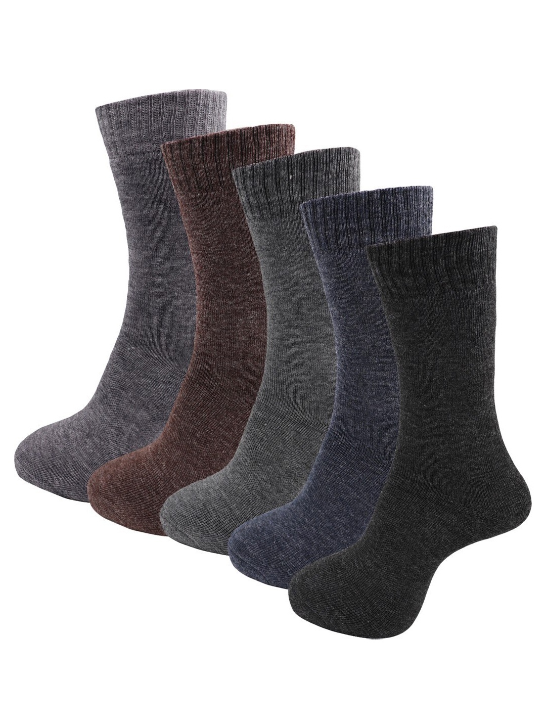 

RC. ROYAL CLASS Men Pack Of 5 Solid Socks, Grey