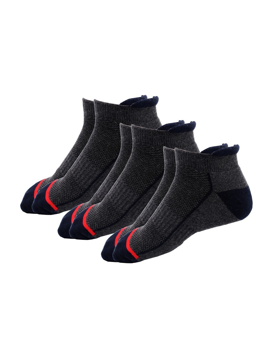 

RC. ROYAL CLASS Men Pack Of 3 Patterned Cotton Ankle-Length Socks, Blue
