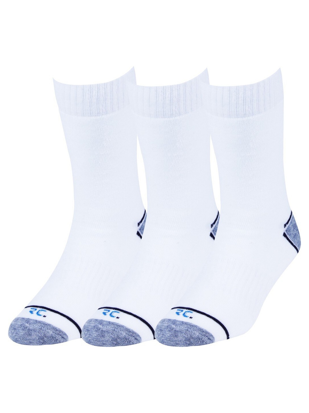 

RC. ROYAL CLASS Men Pack Of 3 Printed Calf Length Socks, White