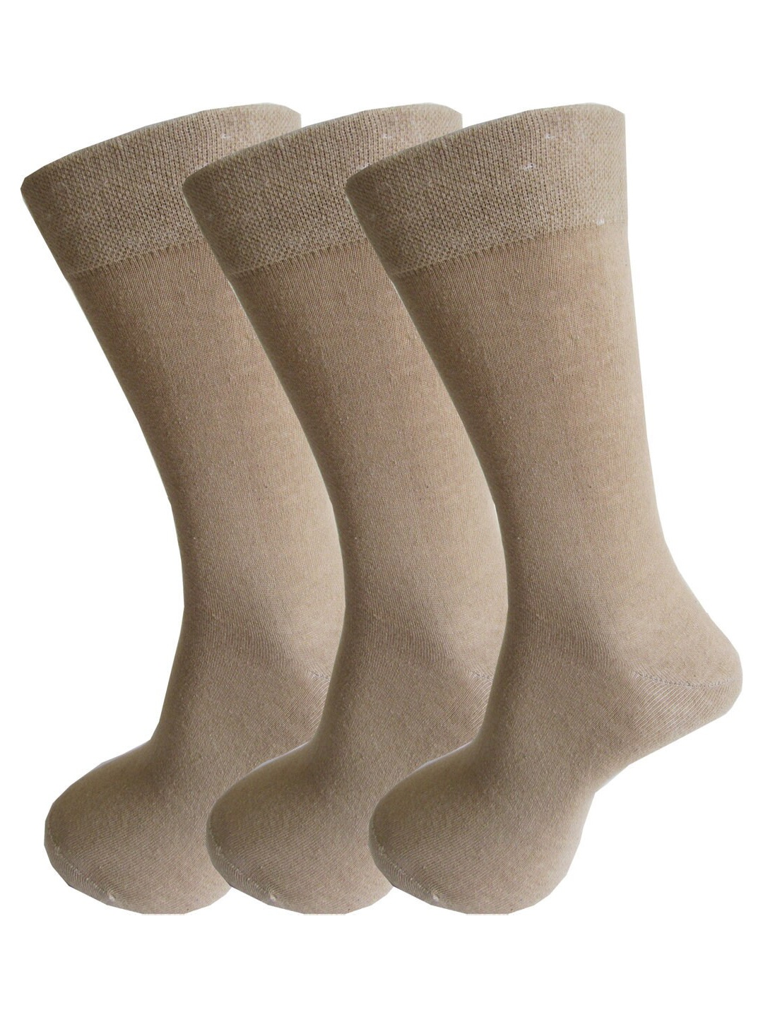 

RC. ROYAL CLASS Men Pack Of 3 Solid Calf Length Socks, Beige