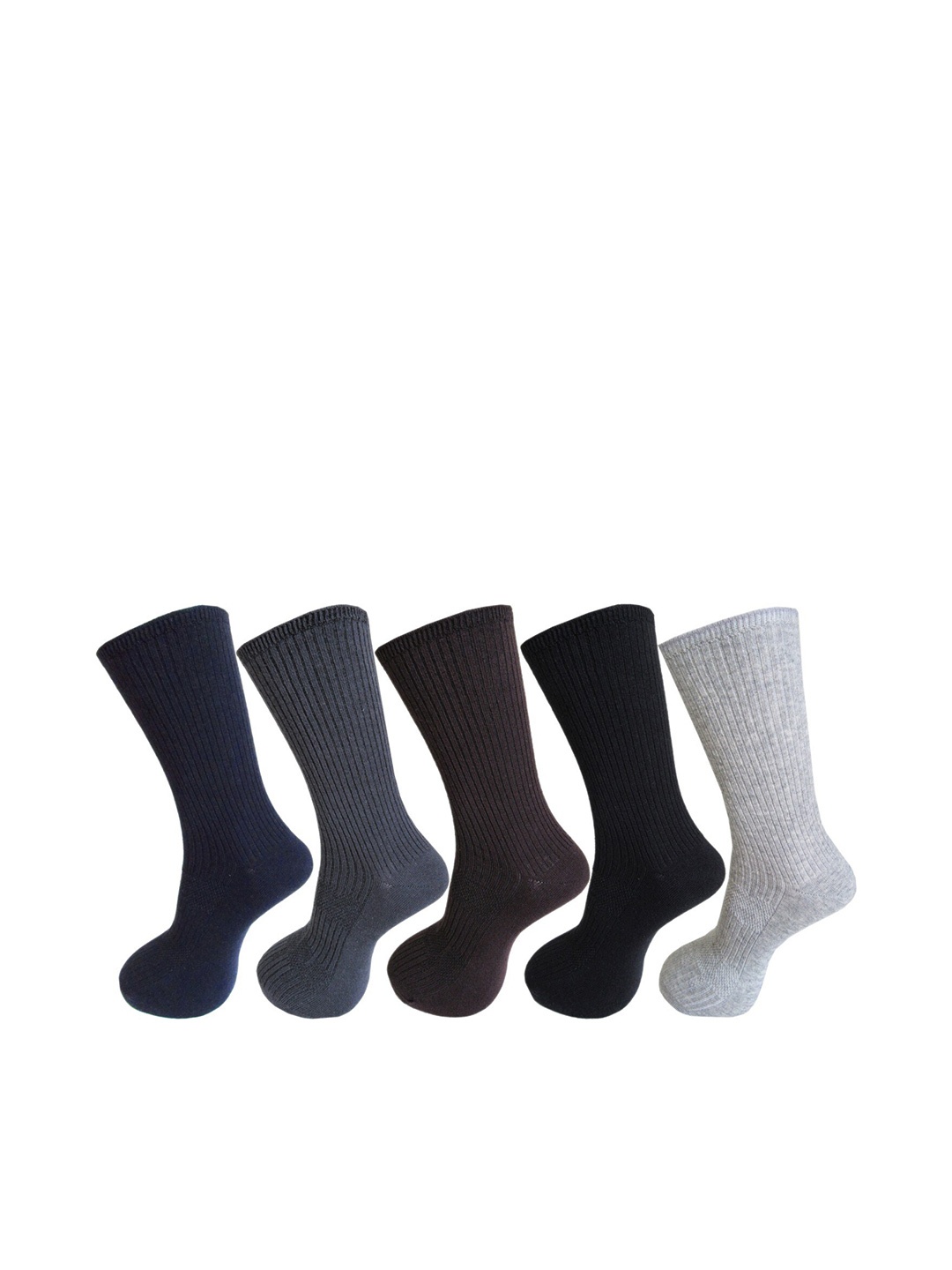 

RC. ROYAL CLASS Men Pack Of 5 Solid Calf Length Socks, Blue