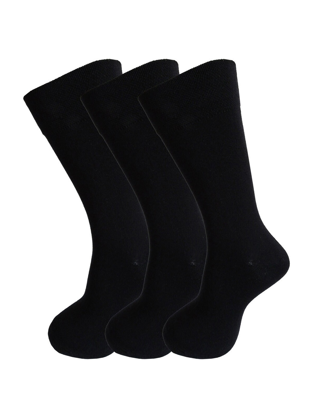 

RC. ROYAL CLASS Men Pack Of 3 Solid Calf Length Socks, Black
