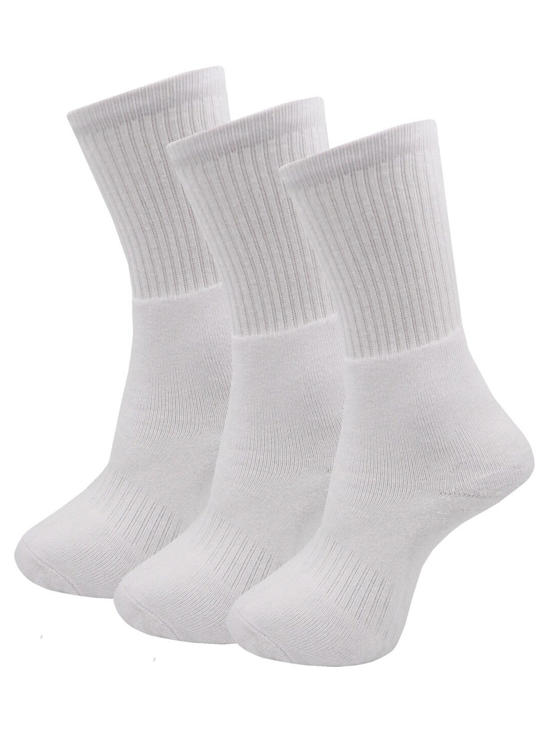 

RC. ROYAL CLASS Men Pack Of 3 Solid Calf Length Socks, White