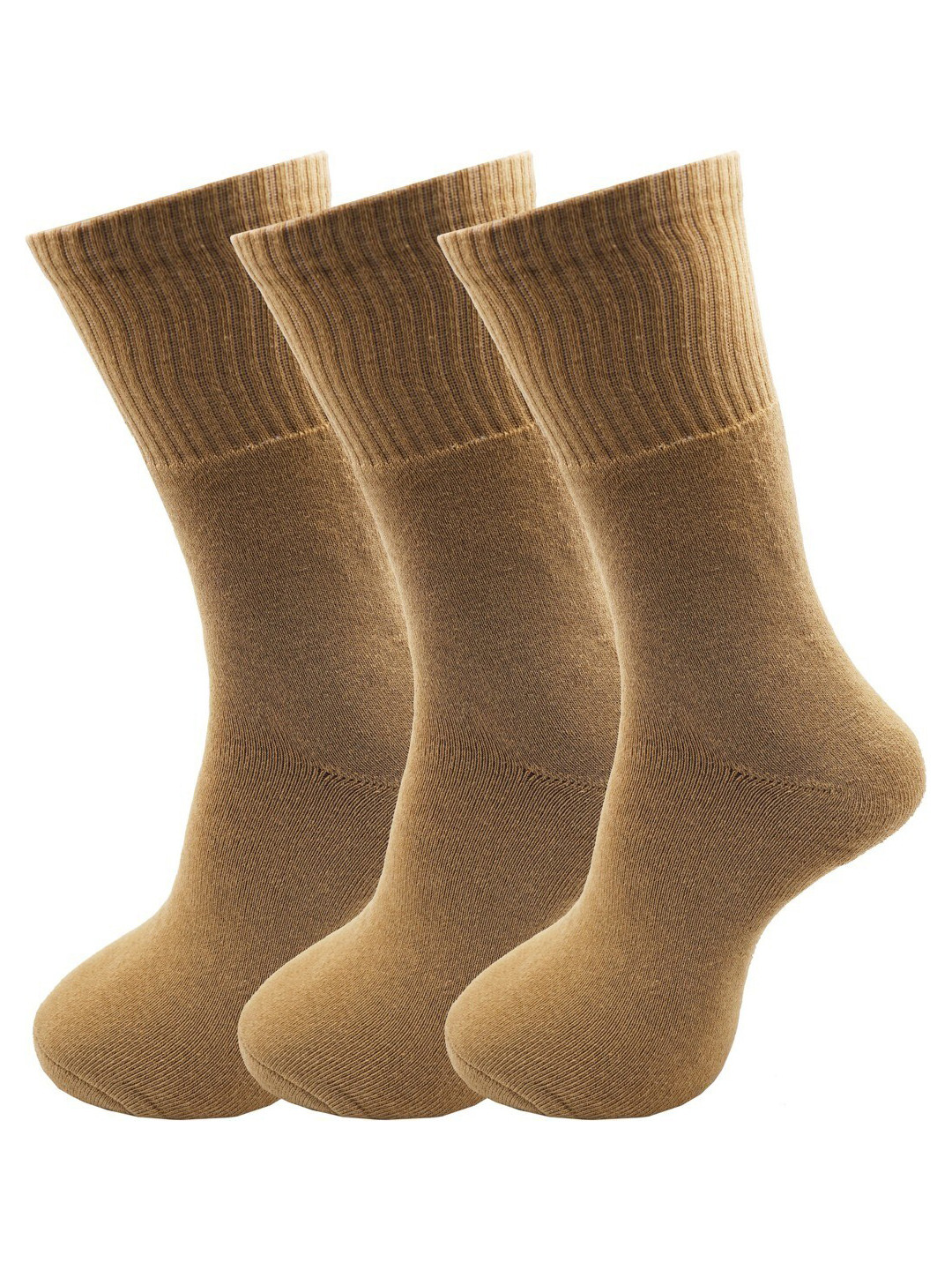 

RC. ROYAL CLASS Men Pack Of 3 Beige Patterned Calf-Length Socks