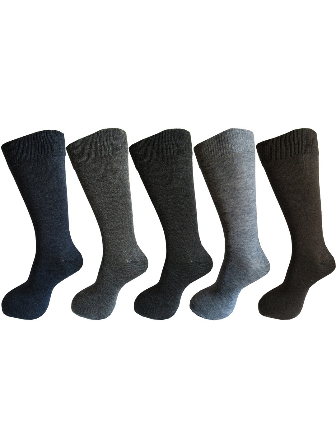 

RC. ROYAL CLASS Men Pack of 5 Solid Calf-Length Socks, Grey