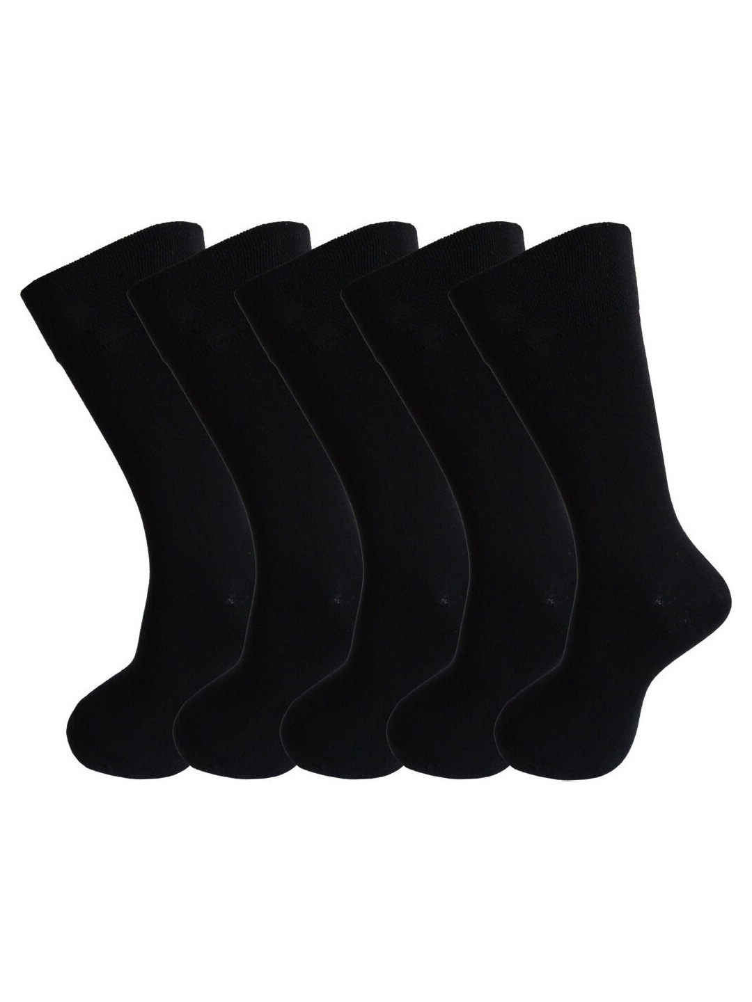 

RC. ROYAL CLASS Men Pack Of 5 Black Solid Cotton Calf Length Socks